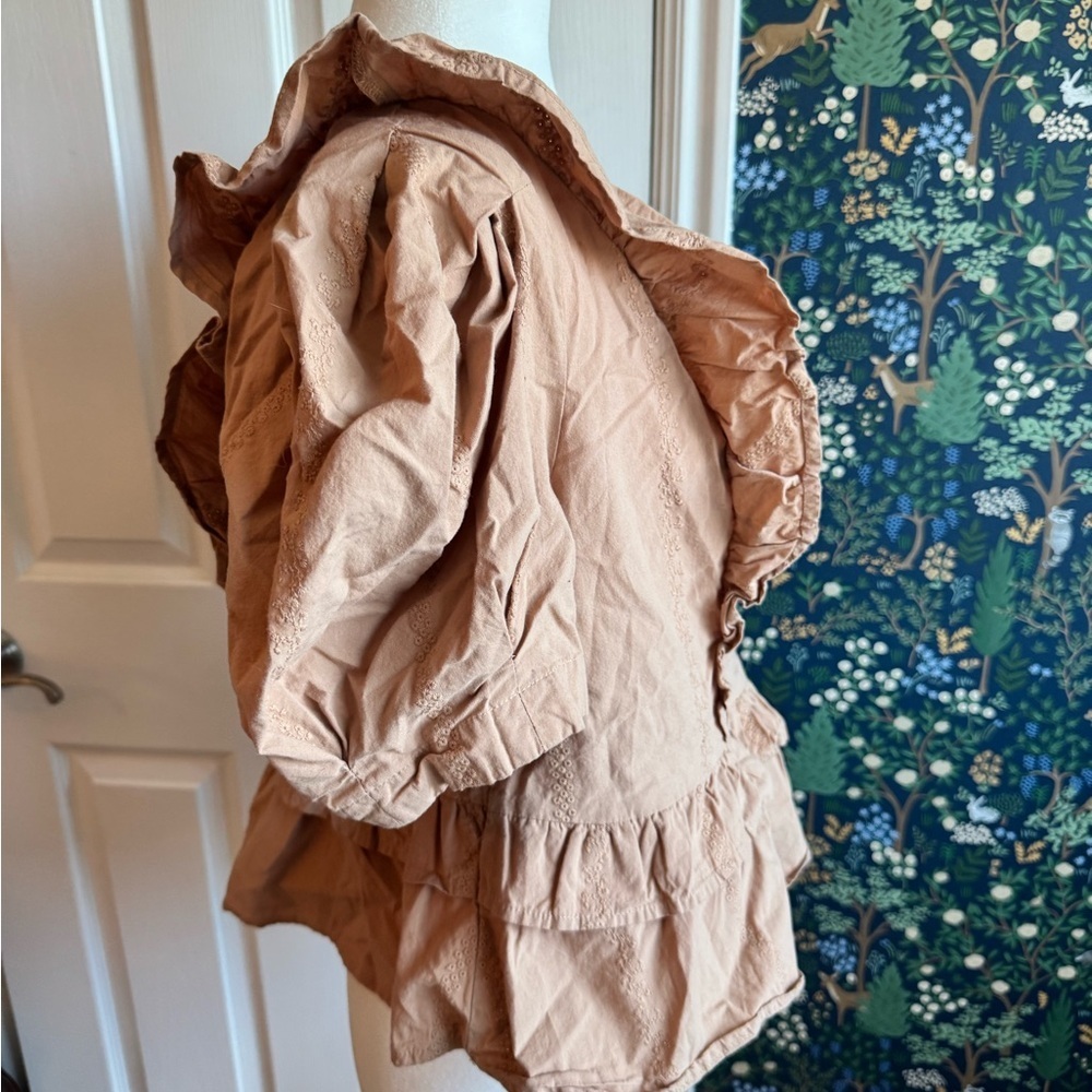 Universal Thread Ruffled Beige Blouse​ - Picture 2 of 6